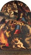 Paggi, Giovanni Battista Madonna and Child with Saints and the Archangel Raphael oil painting